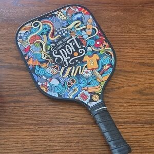 Sport of Fun Multicolor Pickleball Paddle with Black Grip